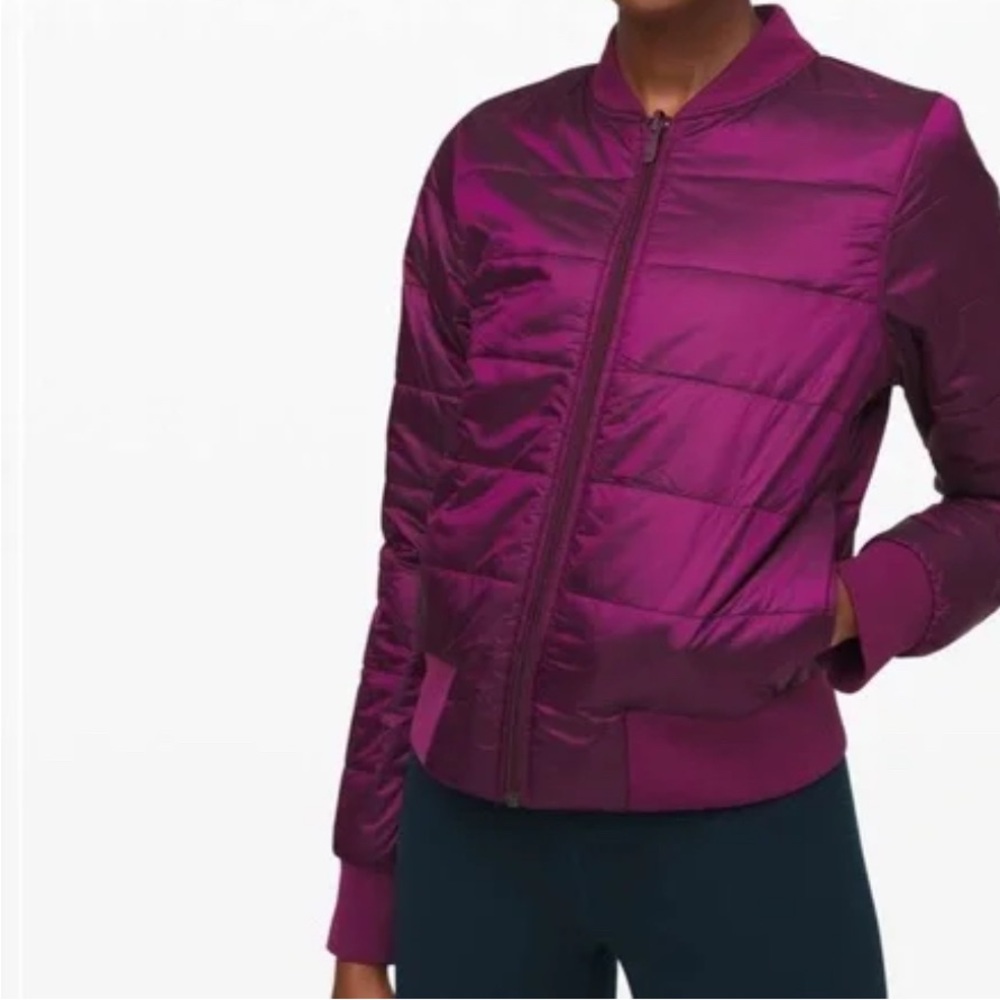 Lululemon athletica Women's Magenta Reversible Bomber Jacket